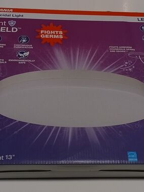 Sylvania Light Shield 13" LED Flush Mount Ceiling Light Germicidal 18W NIB